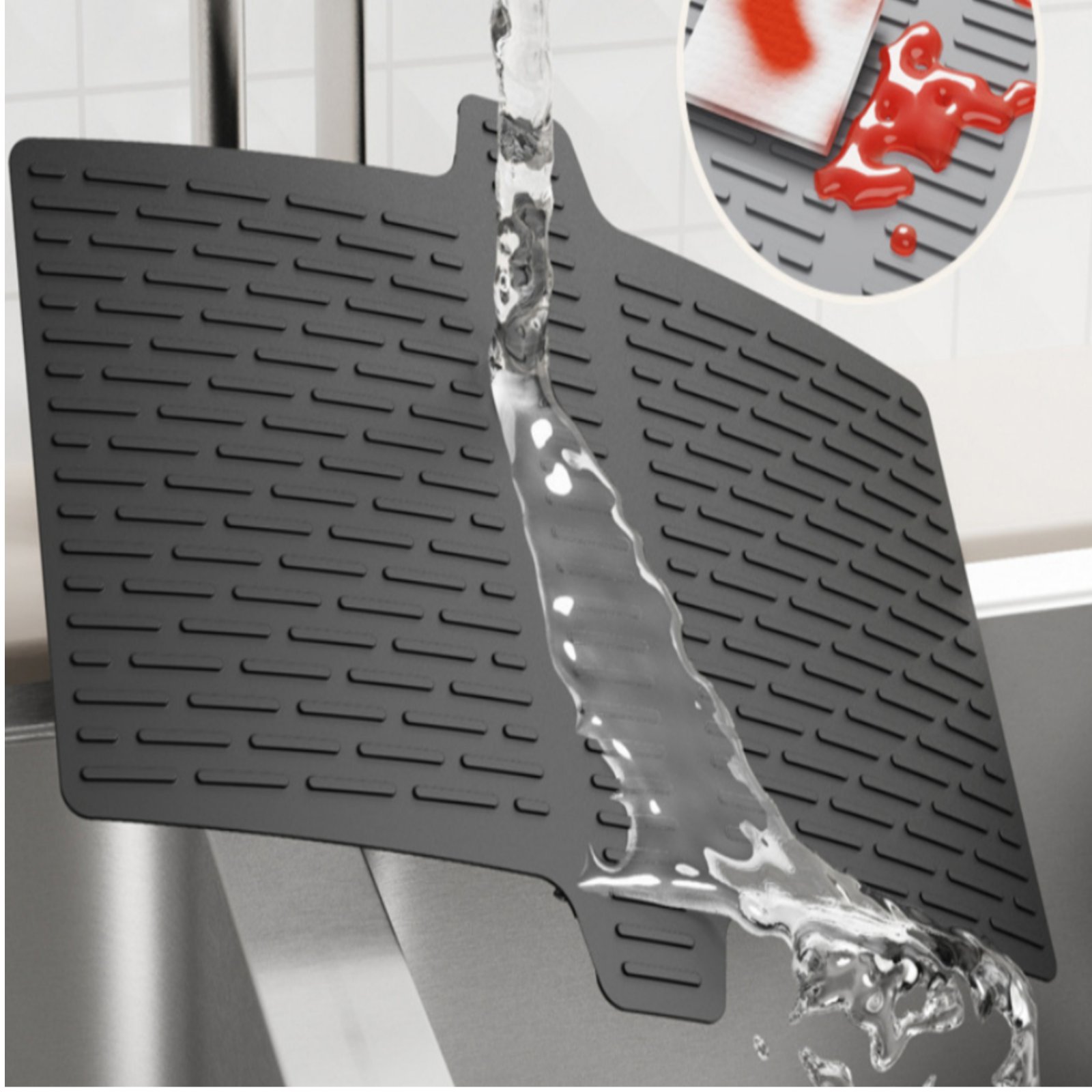 Silicone Sink Divider Mat Non- - Heat Mat Silicone reseña y precio