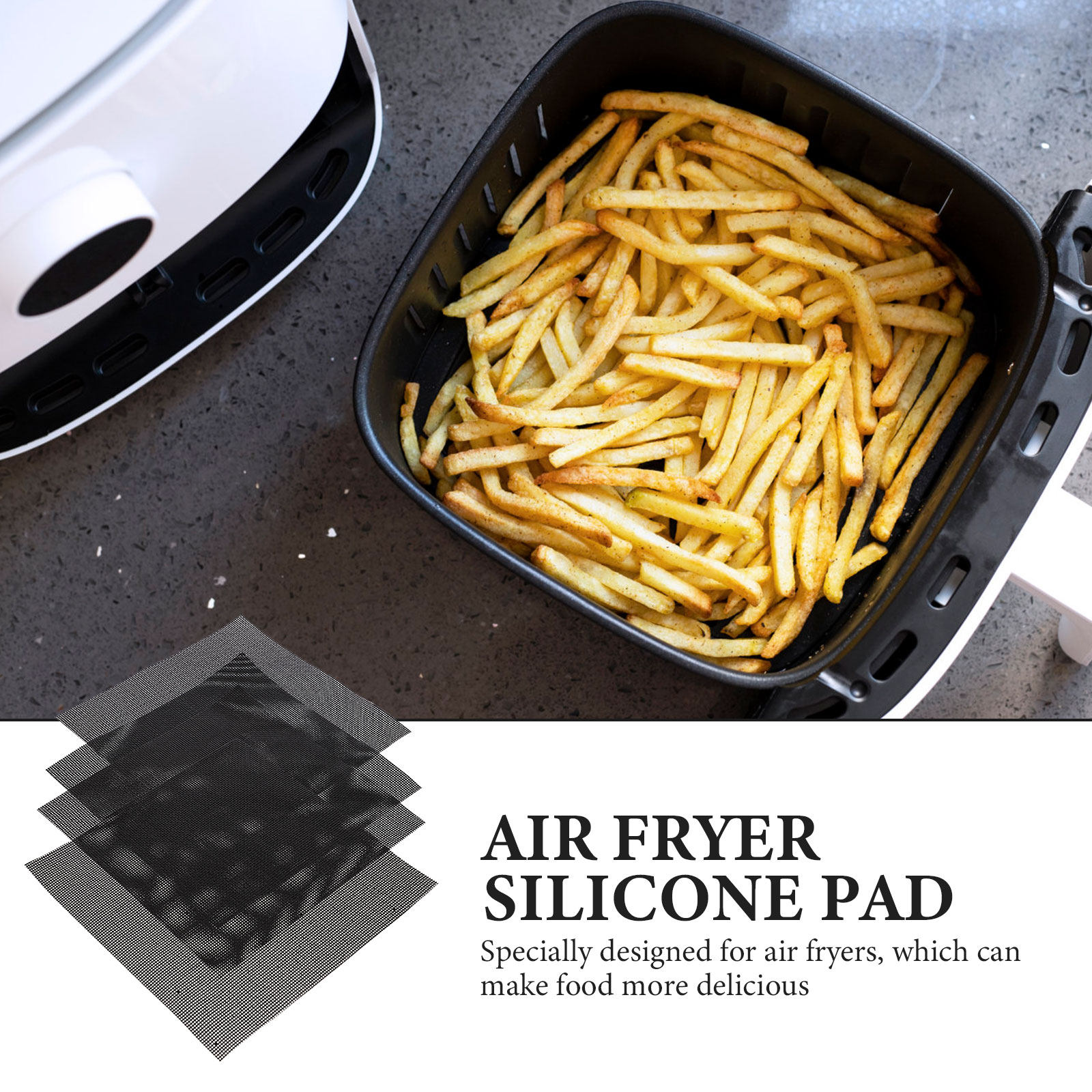 4Pcs Air Fryer Pads Non Stick  - Heat Mat Silicone reseña y precio
