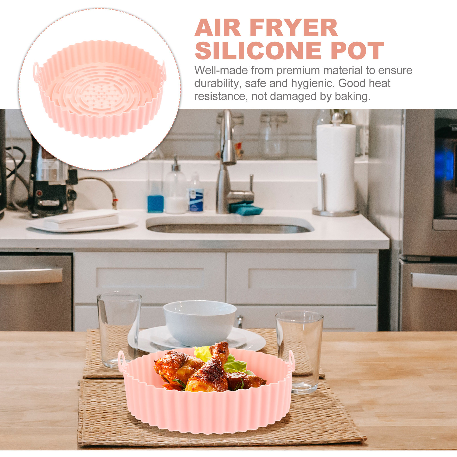 Premium Silicone Air Fryer Lin - Heat Mat Silicone reseña y precio