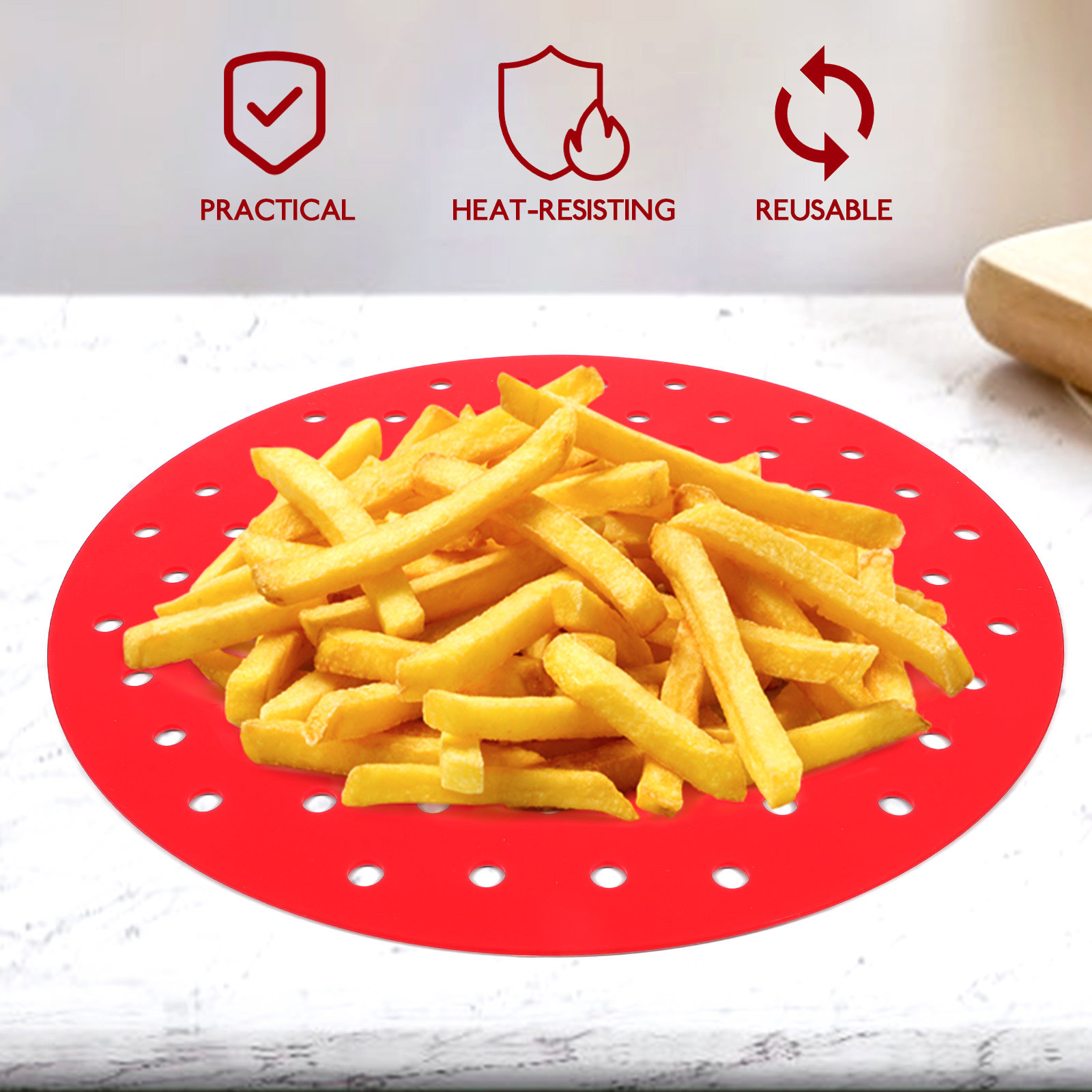 4Pcs Silicone Air Fryer Liner  - Heat Mat Silicone reseña y precio